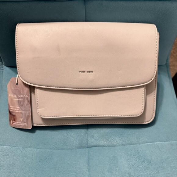 Women's Pixie Mood Zoe Crossbody Bag Vegan Leather Gray Purse Shoulder Handbag - Picture 1 of 6